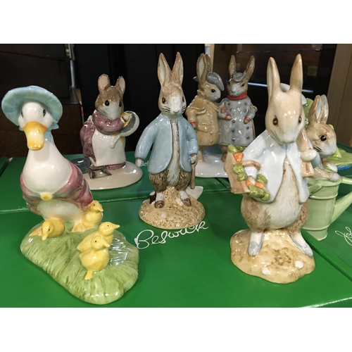 1320 - Eight boxed Beswick Beatrix Potter figures including Farmer Potatoes, Peter Rabbit gardening, Two Ge... 