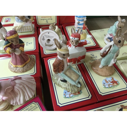 1327 - A collection of Royal Doulton Bunnykins, all boxed- including Morris Dancer signed by Michael Doulto... 