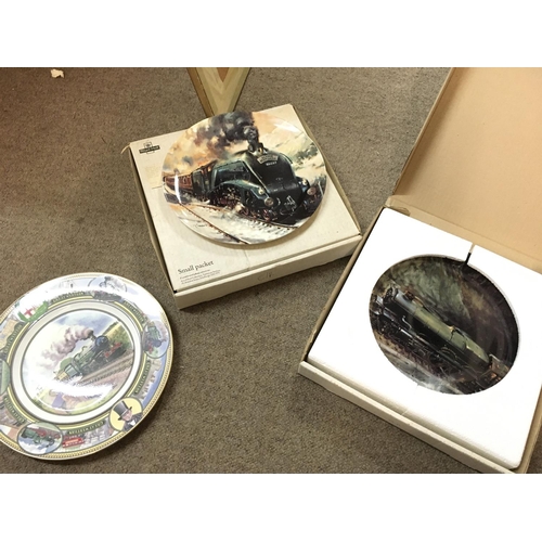 1363 - Collectors plates including boxed Royal Mail trains, Royal Copenhagen Christmas plates etc (Postage ... 