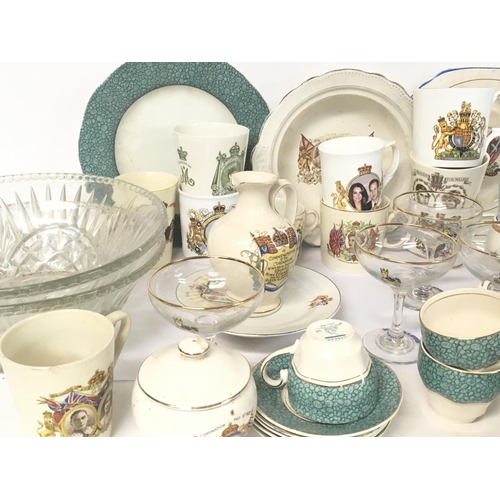 1367 - Vintage Coronation ware cups, plates, Babycham glasses, Wedgwood garden tea set etc