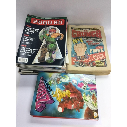 1478 - A box of 2000AD comics and 1979 annual together with three Judge Dredd annuals and 25 issues of The ... 