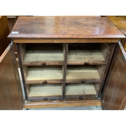 1486 - A small oak utility file cabinet, 77 x 76cm.