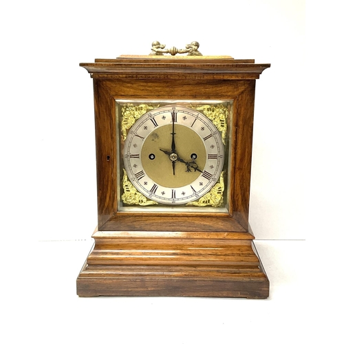 1532 - An Antique Rosewood veneered case Winterhalder and Hofmeier double fusee bracket clock, bevelled gla... 