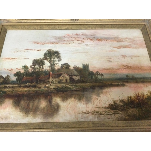 1582 - 2x English oil painting river view by D Sherrin. (Daniel Sherrin British 1868-1949)