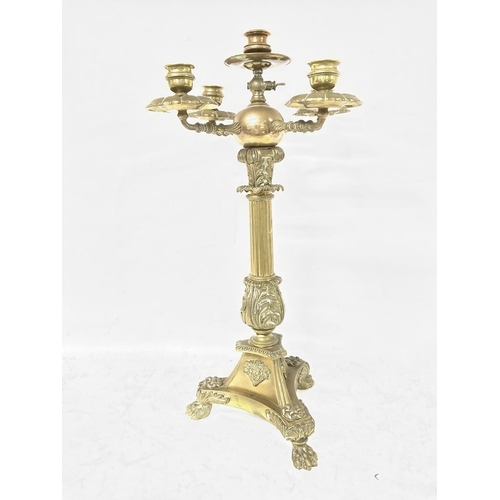 861 - A Victorian style 4 branch candelabra, 50cm tall approximately.