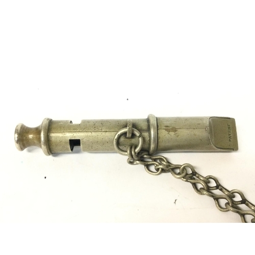 872 - The Metropolitan Whistle by J.Hudson & co with chain