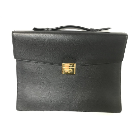 894 - A DuPont leather case (38x28cm approx) in a Selfridges dust cover