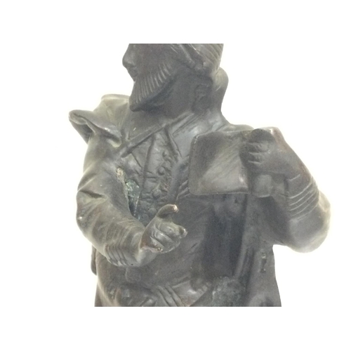 908 - A Victorian Bronze figure of William Shakespeare, 33cm tall.