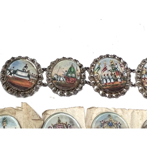 951 - A 19th collection of 16 miniature paintings with scenes depicting an Indian Royal wedding procession... 