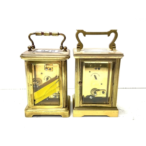 976 - A brass cased 4 glass carriage clock by Mappin & Webb Ltd together with a Small French brass and 4 g... 