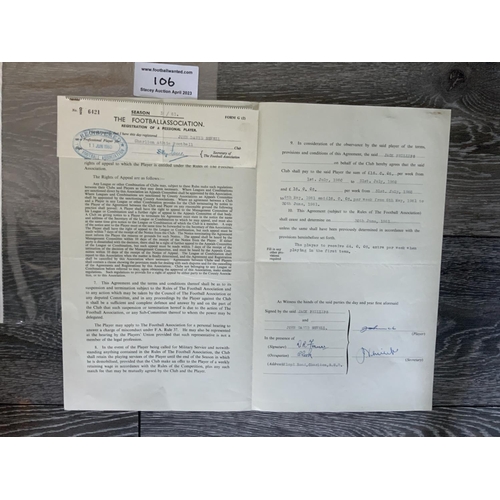 106 - Charlton Athletic 1960/61 Football Contract: Issued and signed by John Sewell. Excellent.