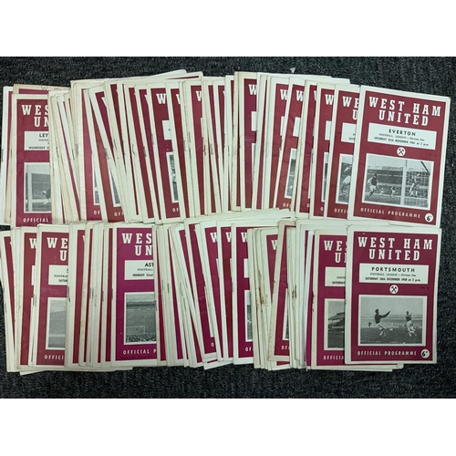 1079 - West Ham Home Football Programmes 1958 - 1964: Small size good condition 1st team programmes. 58/59 ... 