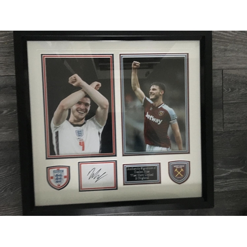 1085 - Declan Rice West Ham + England Signed Framed Photo: Beautifully framed item definitely for the West ... 