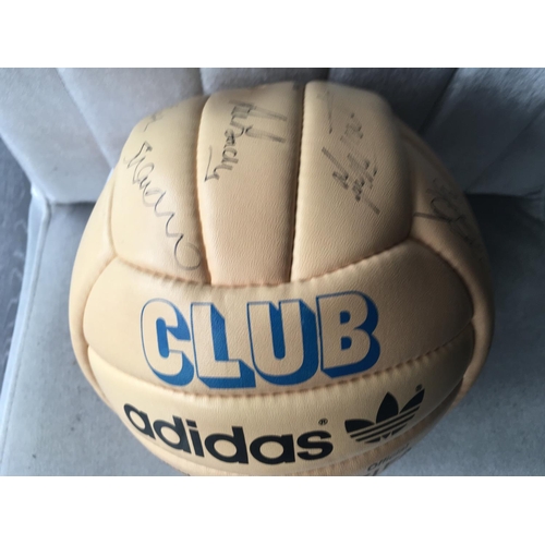 1094 - West Ham Signed Adidas Football: Official Adidas FIFA Club ball hand signed neatly in biro by Gale, ... 