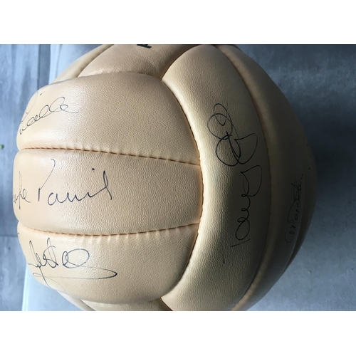 1094 - West Ham Signed Adidas Football: Official Adidas FIFA Club ball hand signed neatly in biro by Gale, ... 