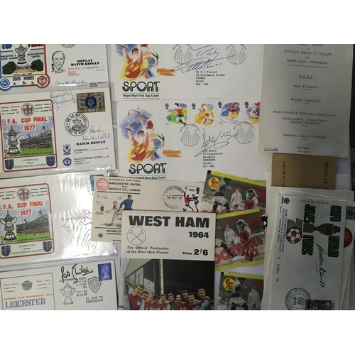 155 - Football Programme + Memorabilia Box: Includes some interesting programmes worth a glimpse. C/W sign... 