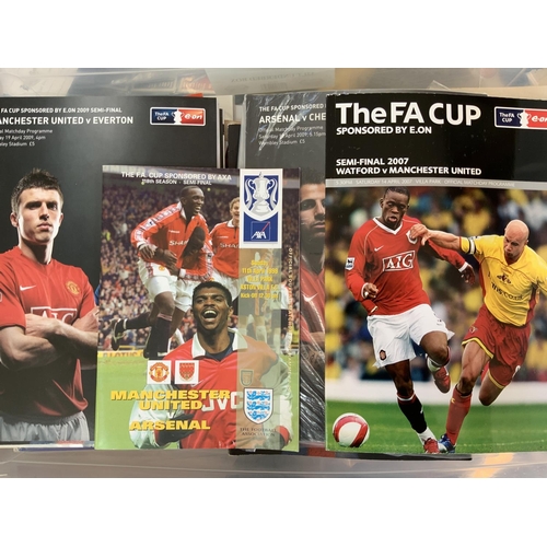 172 - FA Cup Semi Final Football Programmes: Many of the larger modern style with duplication. Quantity in... 