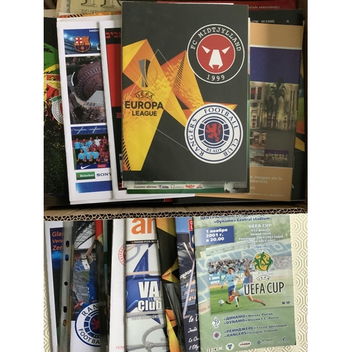 187 - Glasgow Rangers European Away Football Programmes: From 2000 to 2020 including some newspaper editio... 