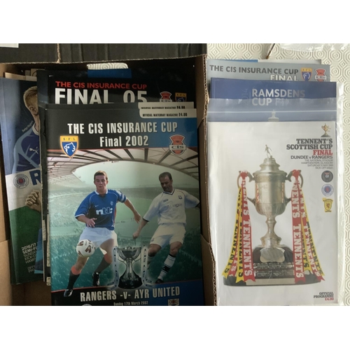 191 - Glasgow Rangers Big Match Football Programmes: From 2000 to 2020 including Scottish Cup, League Cup ... 