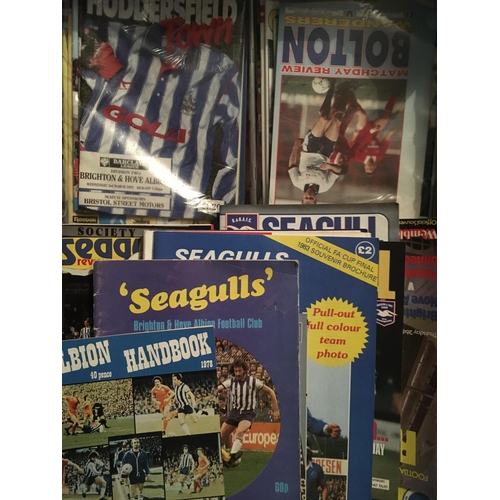 205 - Brighton Home + Away Football Programmes: Homes from the 70s and 80s plus aways from the 90s onwards... 