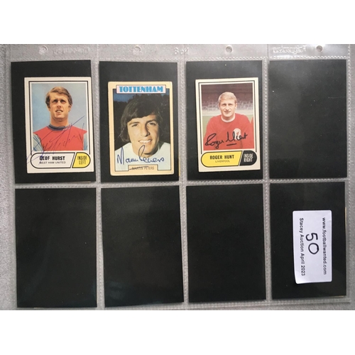 50 - England 1966 World Cup Signed Trade Cards: A + BC cards from various sets featuring all 11 World Cup... 