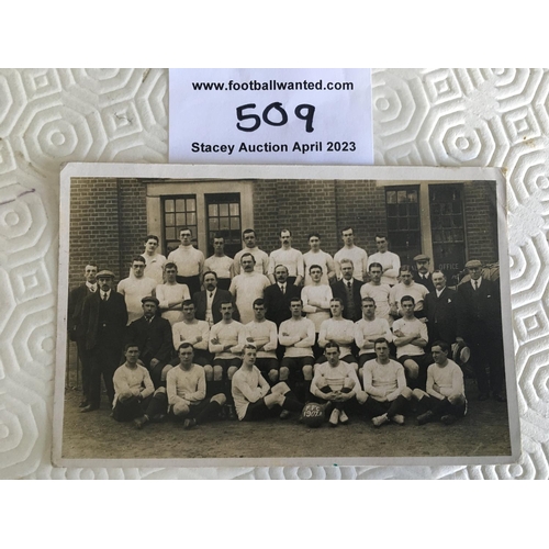 509 - Fulham 1907 - 1908 Football Postcard: Very good condition team group with address, postmarked stamp ... 