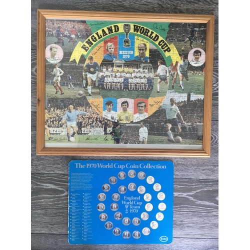 512A - England 1970 World Cup Framed Jigsaw Puzzle: Attractive puzzle together with the 1970 complete Engla... 