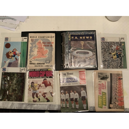 57 - 1966 World Cup Newspaper + Magazine Collection: Heavy box containing many newspapers magazines and a... 