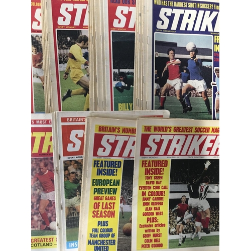 755 - Striker Football Magazines: Believed to be a complete run from number 1 January 1970 through to numb... 