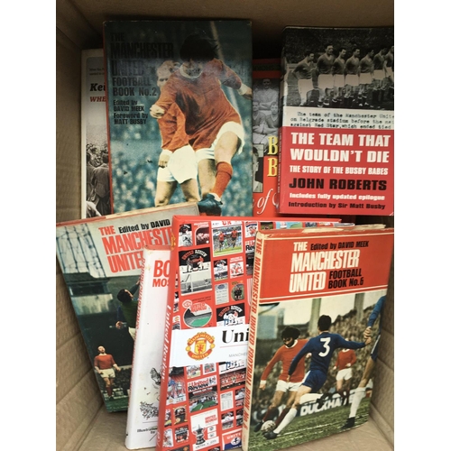 756 - Manchester United Football Book Collection: First box of 32 contains mainly autobiographies with a f... 