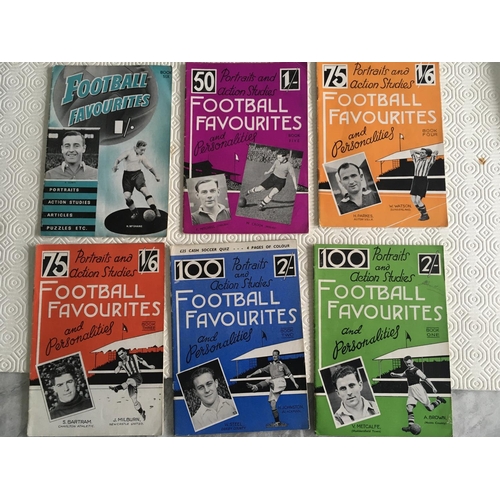 768 - Football Favourites Early 50s Complete Booklets: Complete set of 6 with book 1 having a small cuttin... 