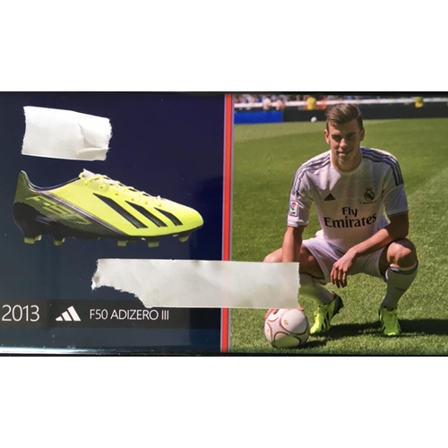 771 - Gareth Bale Tottenham Match Issued Signed Football Boots: Adidas F50 green and blue Adizero boots is... 