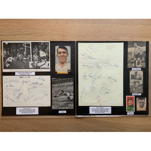 805 - Barrow 1940s 1950s 1960s Football Autograph Collection: Stunning private collection all pre 1970 fro... 