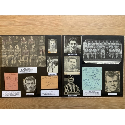 805 - Barrow 1940s 1950s 1960s Football Autograph Collection: Stunning private collection all pre 1970 fro... 