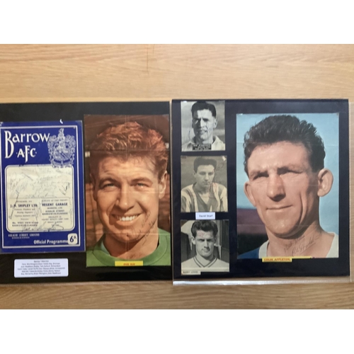 805 - Barrow 1940s 1950s 1960s Football Autograph Collection: Stunning private collection all pre 1970 fro... 