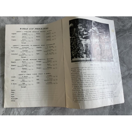 86 - 1966 World Cup Pirate Tournament Programme: Rare item made by Starkey which consists of 8 pages. Cre... 