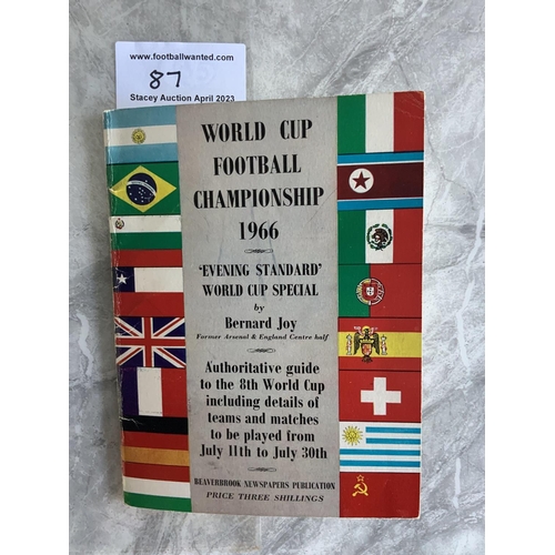 87 - 1966 England World Cup Signed Brochure: Evening Standard 48 page guide to the World Cup signed insid... 