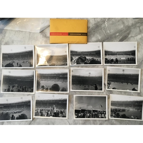 98 - 1966 Football World Cup Privately Taken Photos: Black and white 5 x 3.5 inch photos taken at Wembley... 