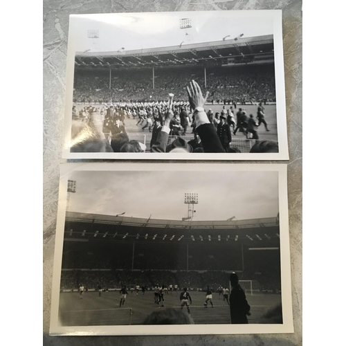 98 - 1966 Football World Cup Privately Taken Photos: Black and white 5 x 3.5 inch photos taken at Wembley... 