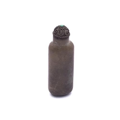 18 - A small carved stone snuff bottle, 5cm.