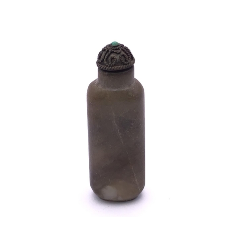 18 - A small carved stone snuff bottle, 5cm.