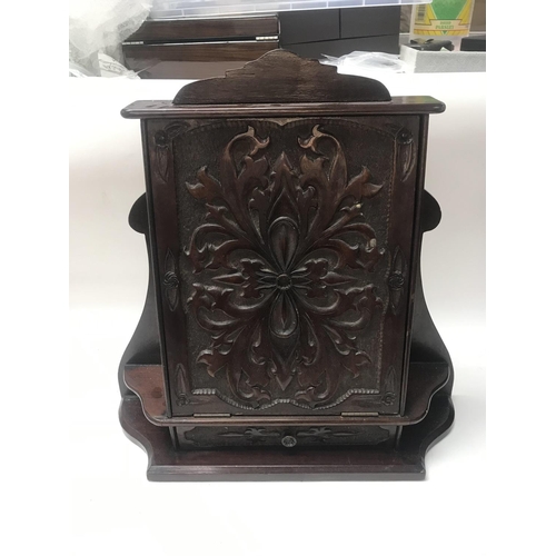 1368 - A mahogany stationary box, approx 42x41. (C)