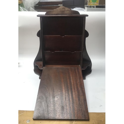 1368 - A mahogany stationary box, approx 42x41. (C)