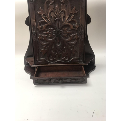 1368 - A mahogany stationary box, approx 42x41. (C)