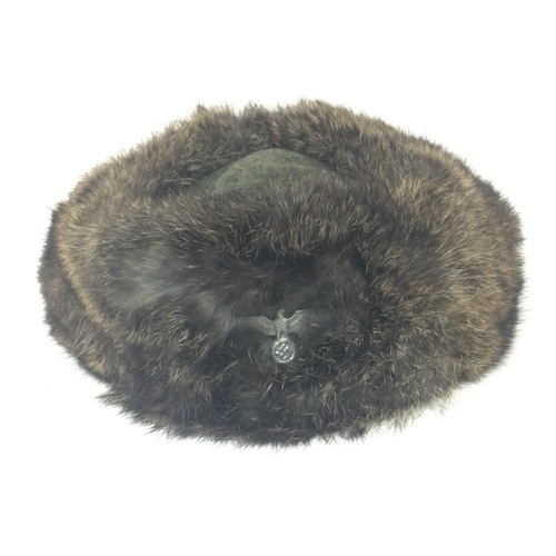 WW2 German Rabbit Fur Winter Hat Nicknamed 