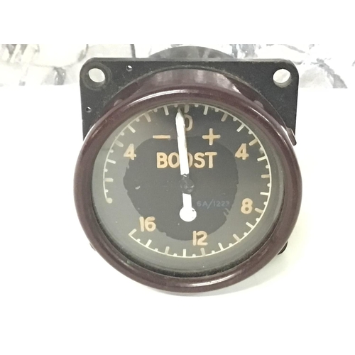 2197 - WW2 British RAF Boost Dial. Used on all spitfires. Postage cat D