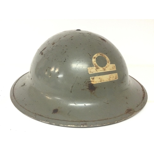 2244 - WW2 Canadian Naval Helmet. Maker: Aluminium Goods Co. Toronto. Dated 1941. Postage cat C