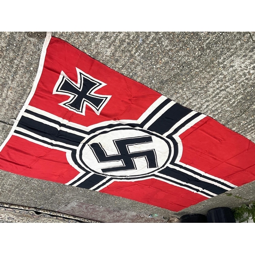 2476 - Large Kriegsmarine banner/ flag 2mx3m. Postage cat B