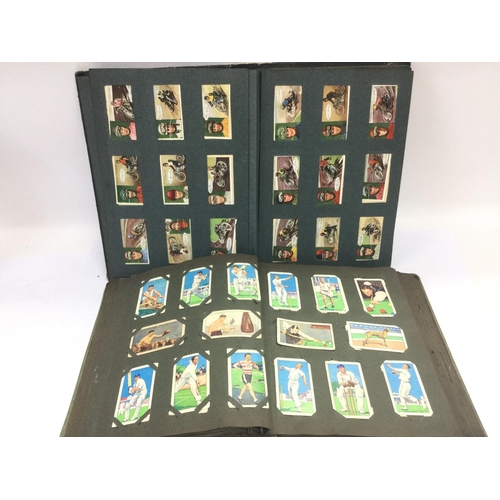 2486 - A box of various cigarette card albums. Various subjects including football, speedway and others. Sh... 