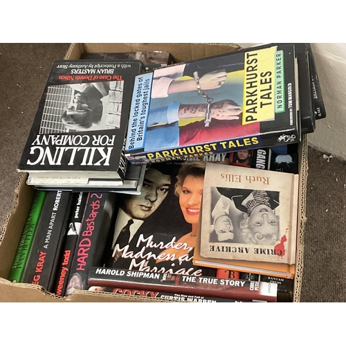 2500 - A large collection of Gangster, serial killer & criminal related autobiographys, no reserve postage ... 